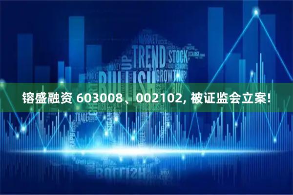 镕盛融资 603008、002102, 被证监会立案!