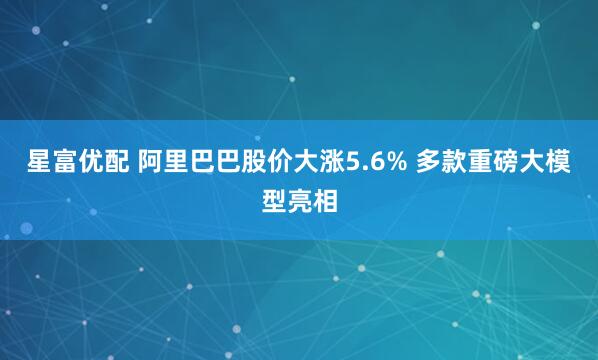 星富优配 阿里巴巴股价大涨5.6% 多款重磅大模型亮相