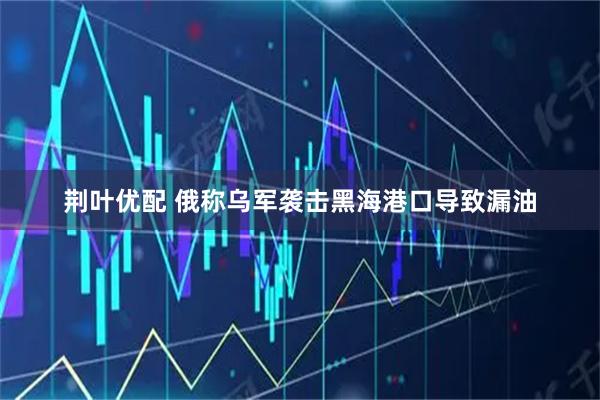 荆叶优配 俄称乌军袭击黑海港口导致漏油