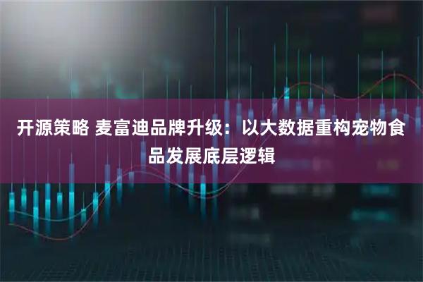 开源策略 麦富迪品牌升级：以大数据重构宠物食品发展底层逻辑